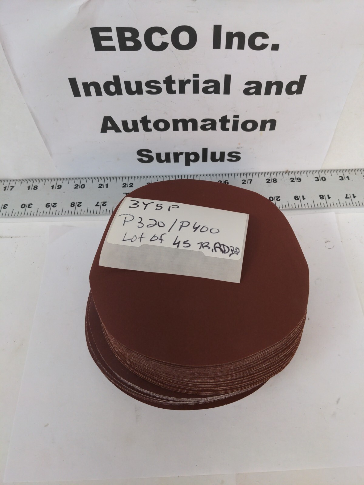 SANDPAPER DISCS 3Y5P, P320/P400 LOT OF 45