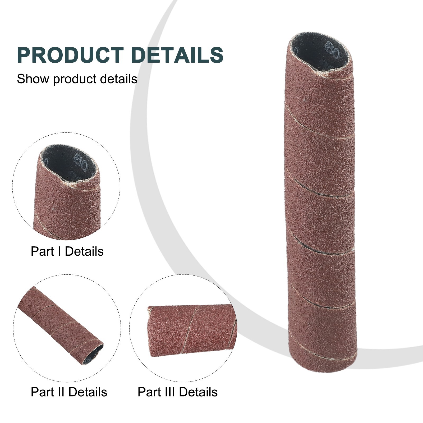 1PC 4.5inch Sanding drum Sleeves sanding paper drum polishing Tools 80/150/240#