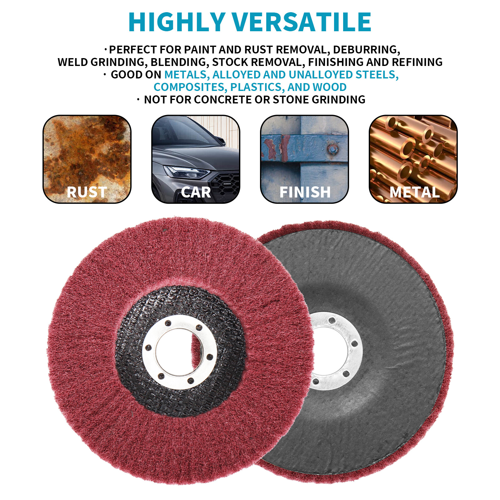 4Inch Nylon Flap Discs Metal Polishing Buffing Wheel for Angle Grinder 2/4/8PCS
