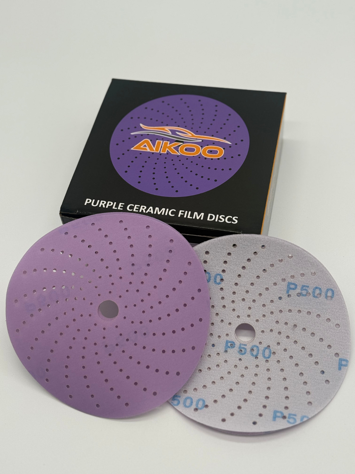 AIKOO 6″ Hook & Loop Ceramic Multi-hole Sanding Discs Orbital DA Sanders Paper