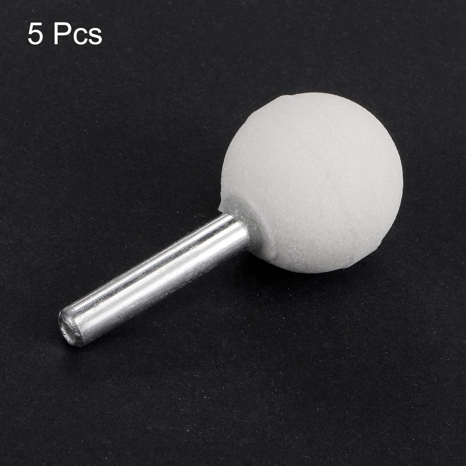 Abrasive Ball Mounted Stone Grinding Bits 1/4″ Shank 0.98″ Diameter 5pcs