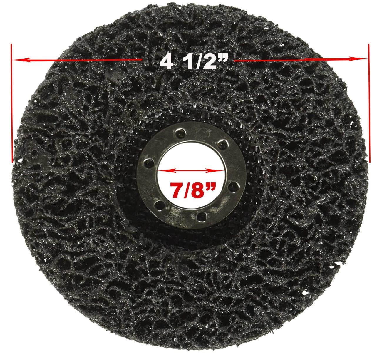 5 Pack 4-1/2 x 7/8 Extra Coarse Strip Discs Rust Paint Removal Clean & Prep