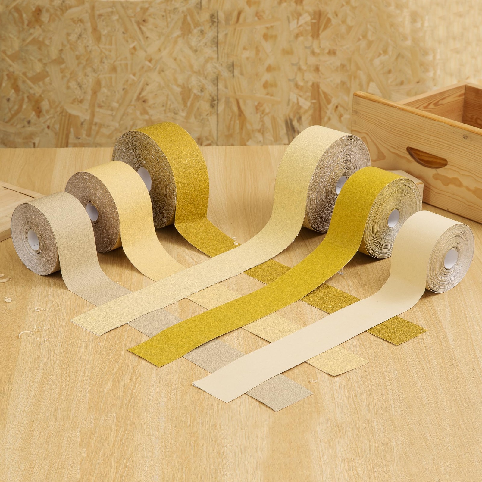 600 Grit Sandpaper Roll 20 Yard Long Continuous Roll,2-3/4” Wide Adhesive Backed