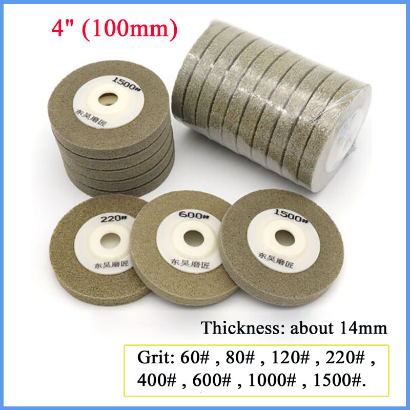 4″ Nylon Resin Polishing Pads Dry Grinder Disc 60~1500 Grit For Marble Granite