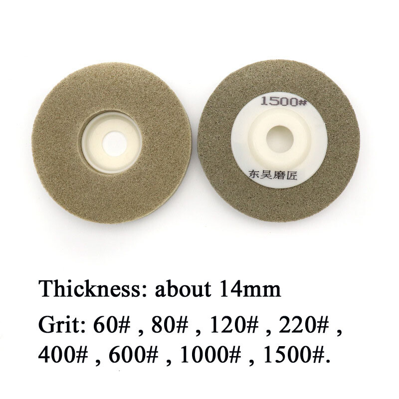 4″ Nylon Resin Polishing Pads Dry Grinder Disc 60~1500 Grit For Marble Granite