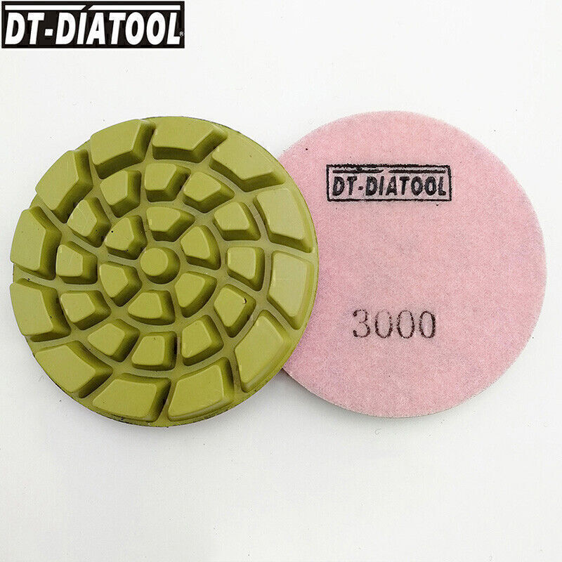 9pcs 4In 100mm Diamond Floor Polishing Pads Sanding Discs Renew Polisher
