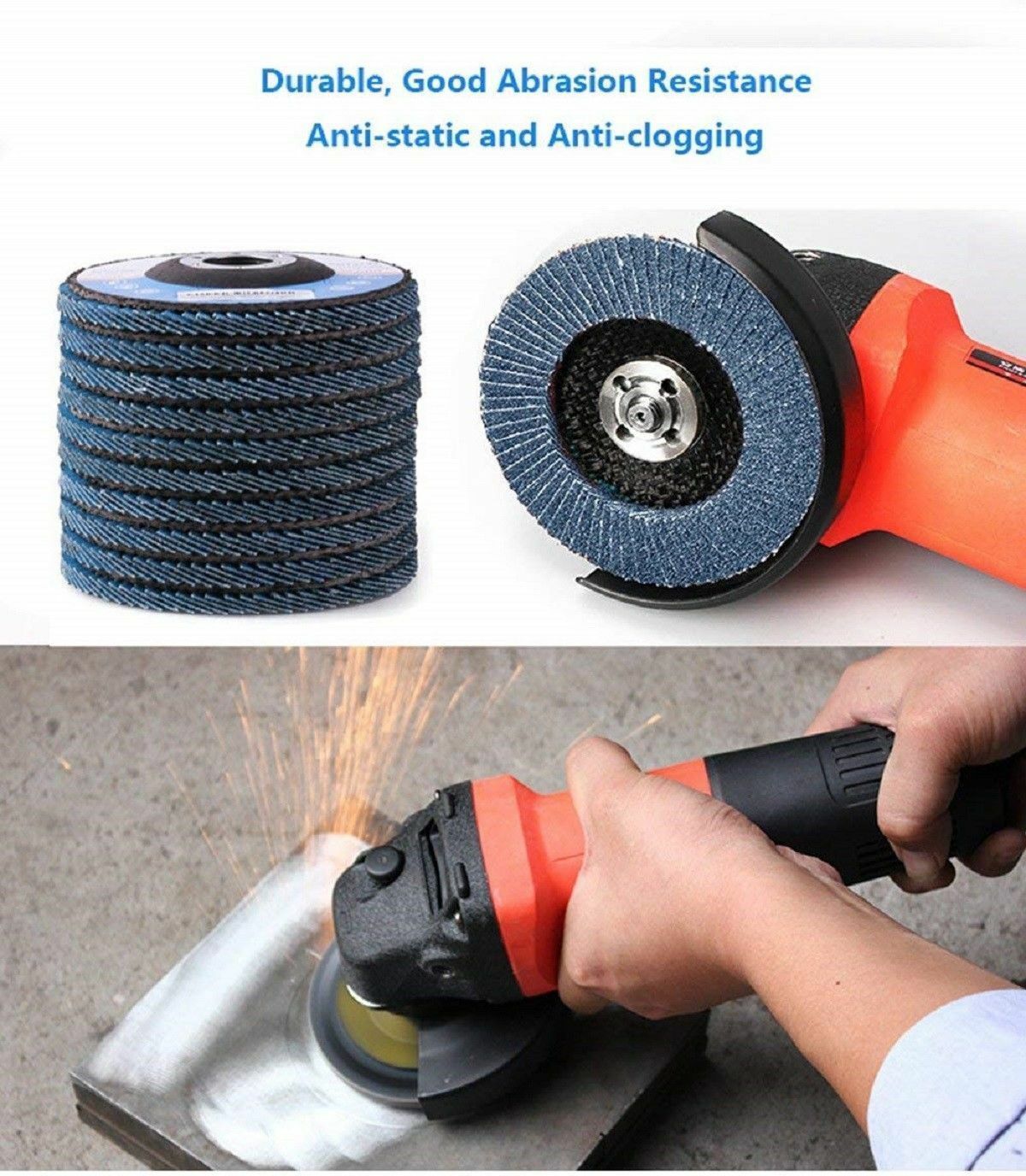 50Pcs 5″ Premium Zirconia Flap Disc 40Grit Wheel Angle Grinder Sanding Disk