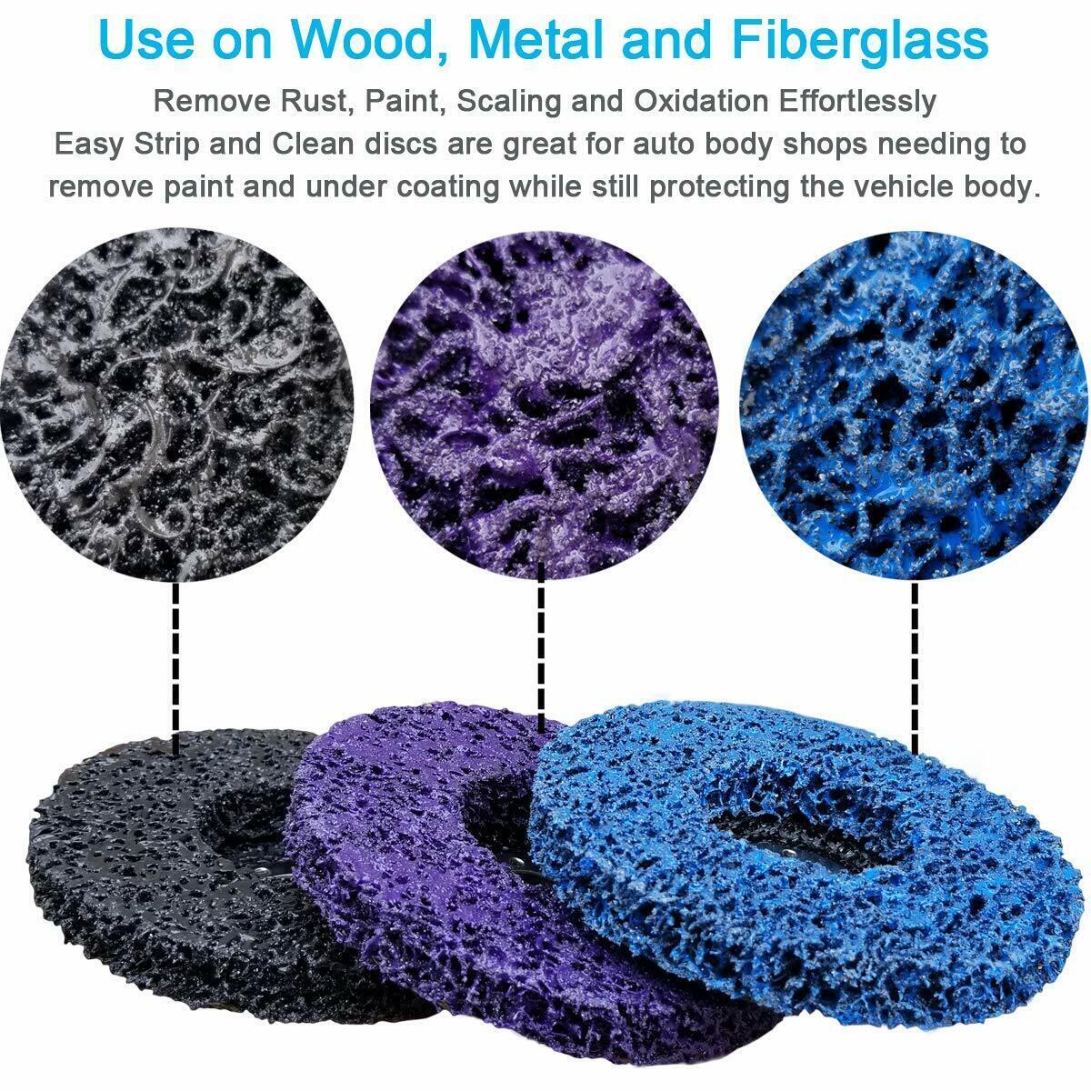 3PCS Poly Strip Clean Disc 4-1/2″ x7/8″ Easy Paint Stripping Rust Removal Wheels