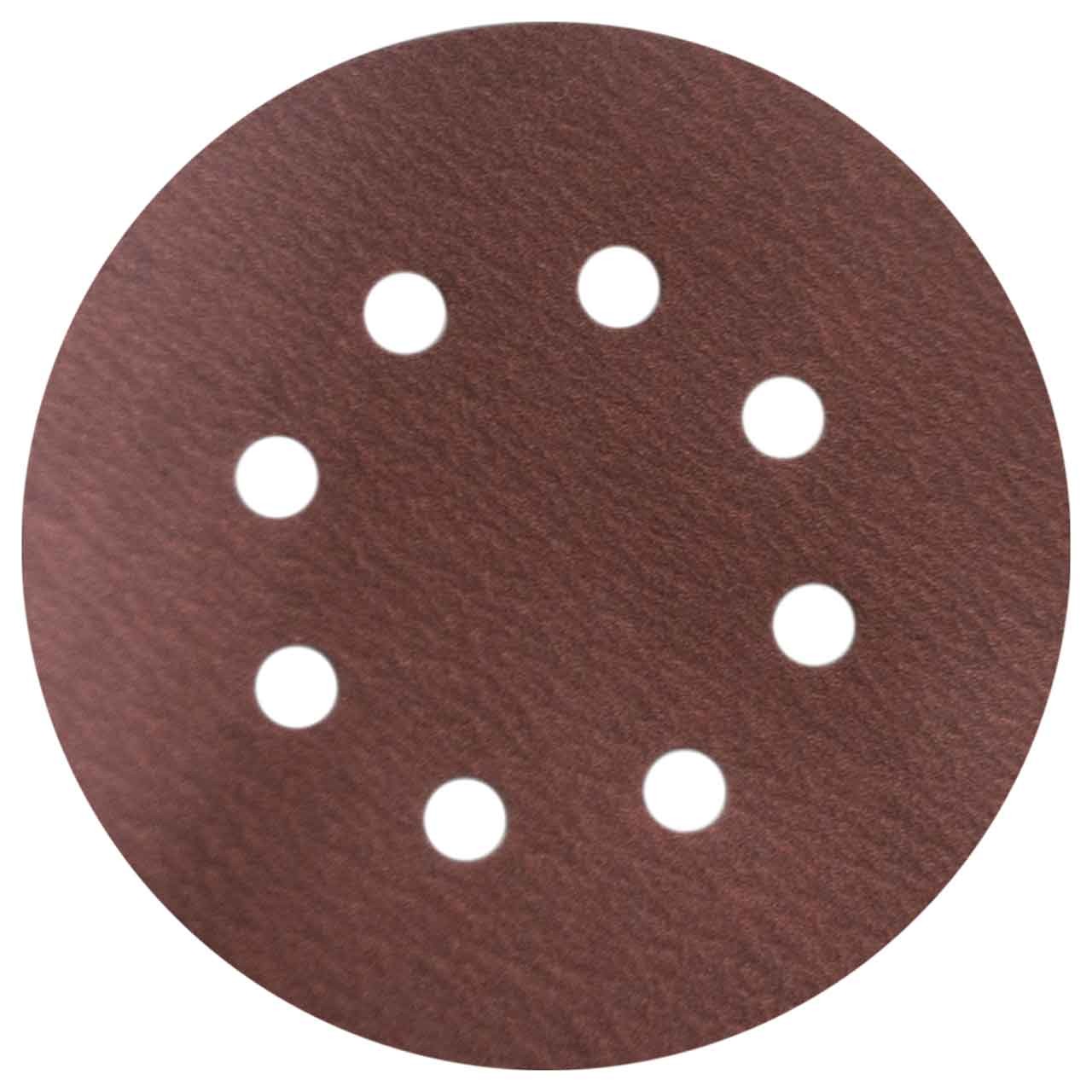 United Abrasives 36560 5″ 3S Hook/Loop Paper Discs 8 Vacuum Holes 80C Grit 50 pk