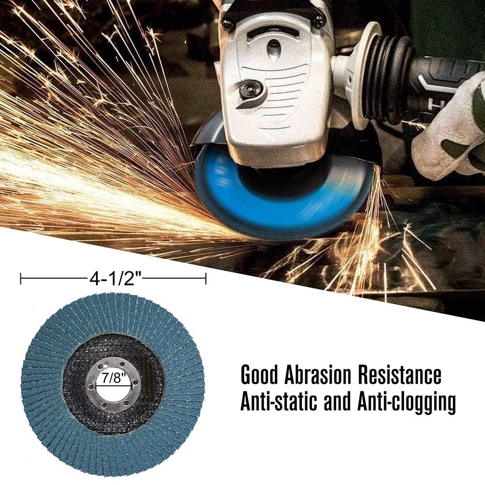 Assorted Grit Flap Discs Pack (40-120) for Angle Grinders – 11 Disc Ultimate Set