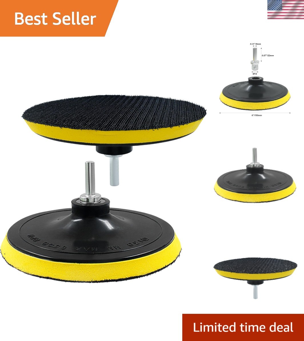 6 Inch Hook & Loop Backing Pad Orbital Sander Polisher Sanding Pad with M14 D…