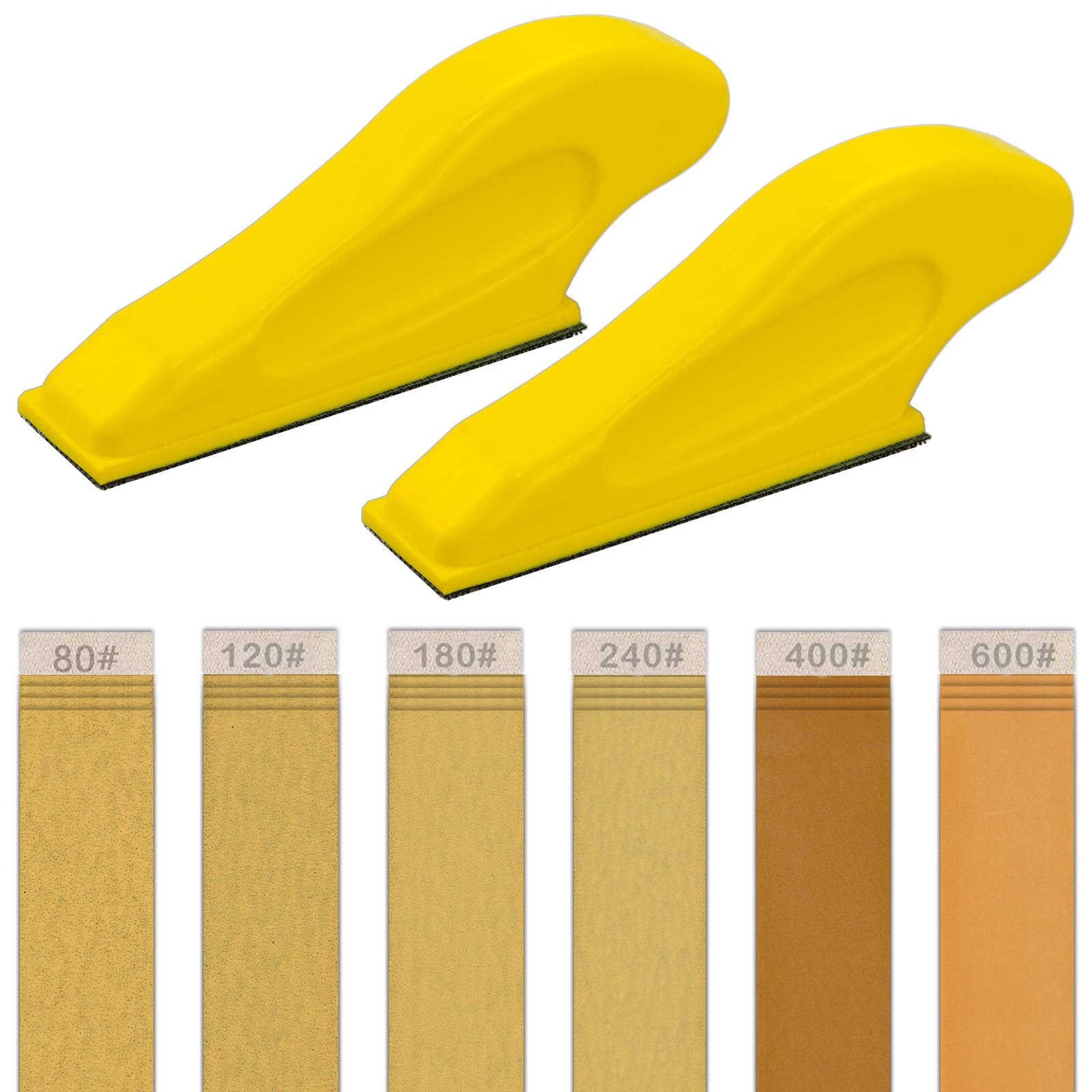 Finger Sander for Crafts, 2 Pack Mini Micro Gator Sander for Crafts with 30 Shee