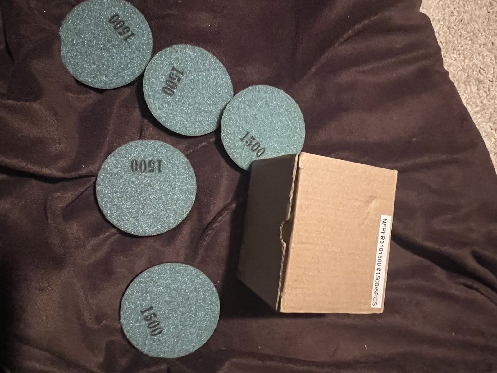 5x Diamond Polishing Pads 1500 Grit Concrete Marble Stone 2” / 3”