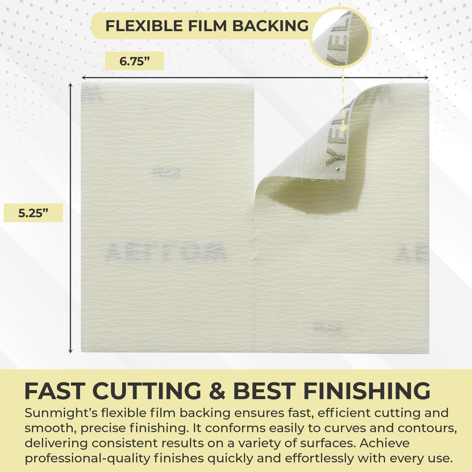 800G Grip 25 Flexible Sanding Sheets – Premium Aluminum Oxide – Flexible Sand…