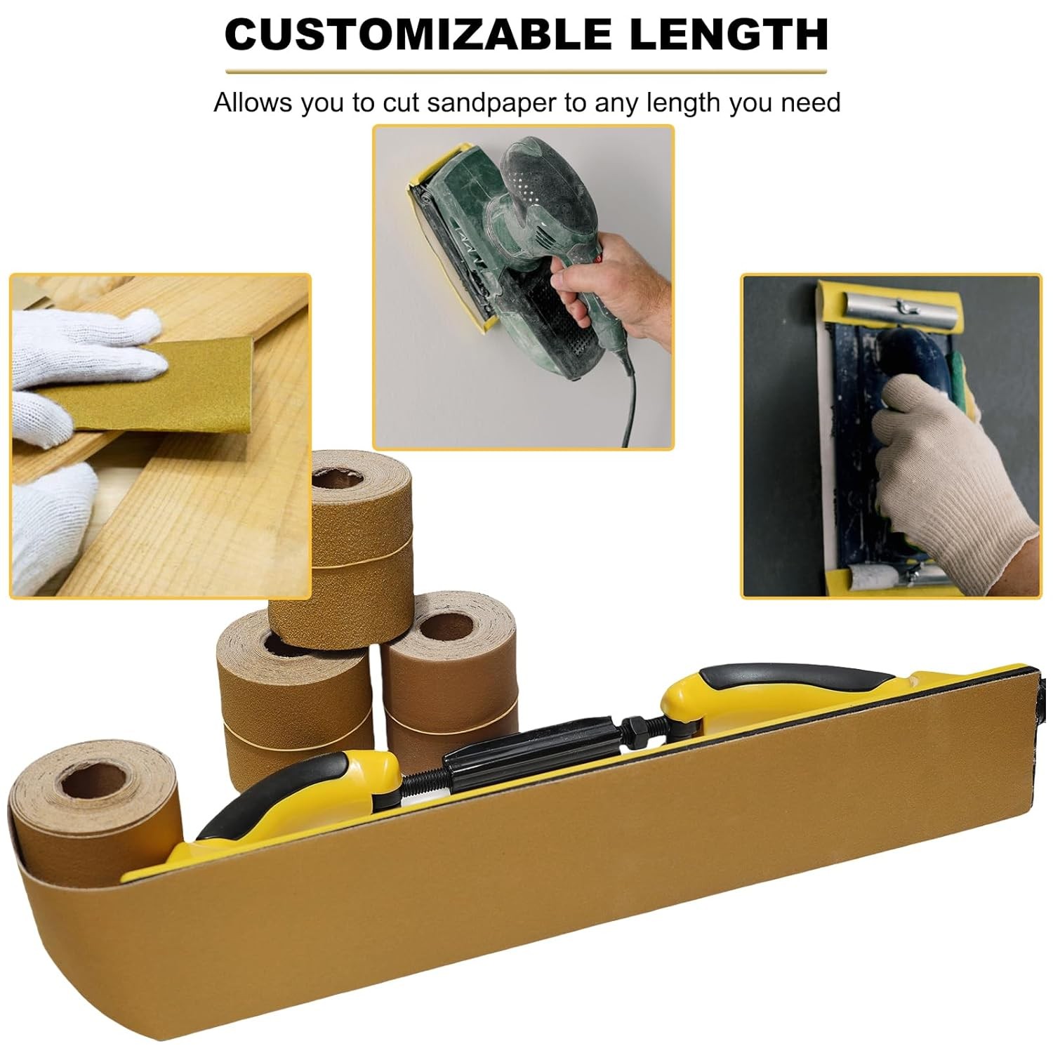 20 Yards 2-3/4″ Wide Continuous Sandpaper Roll Kit 80 120 180 320 Grit H