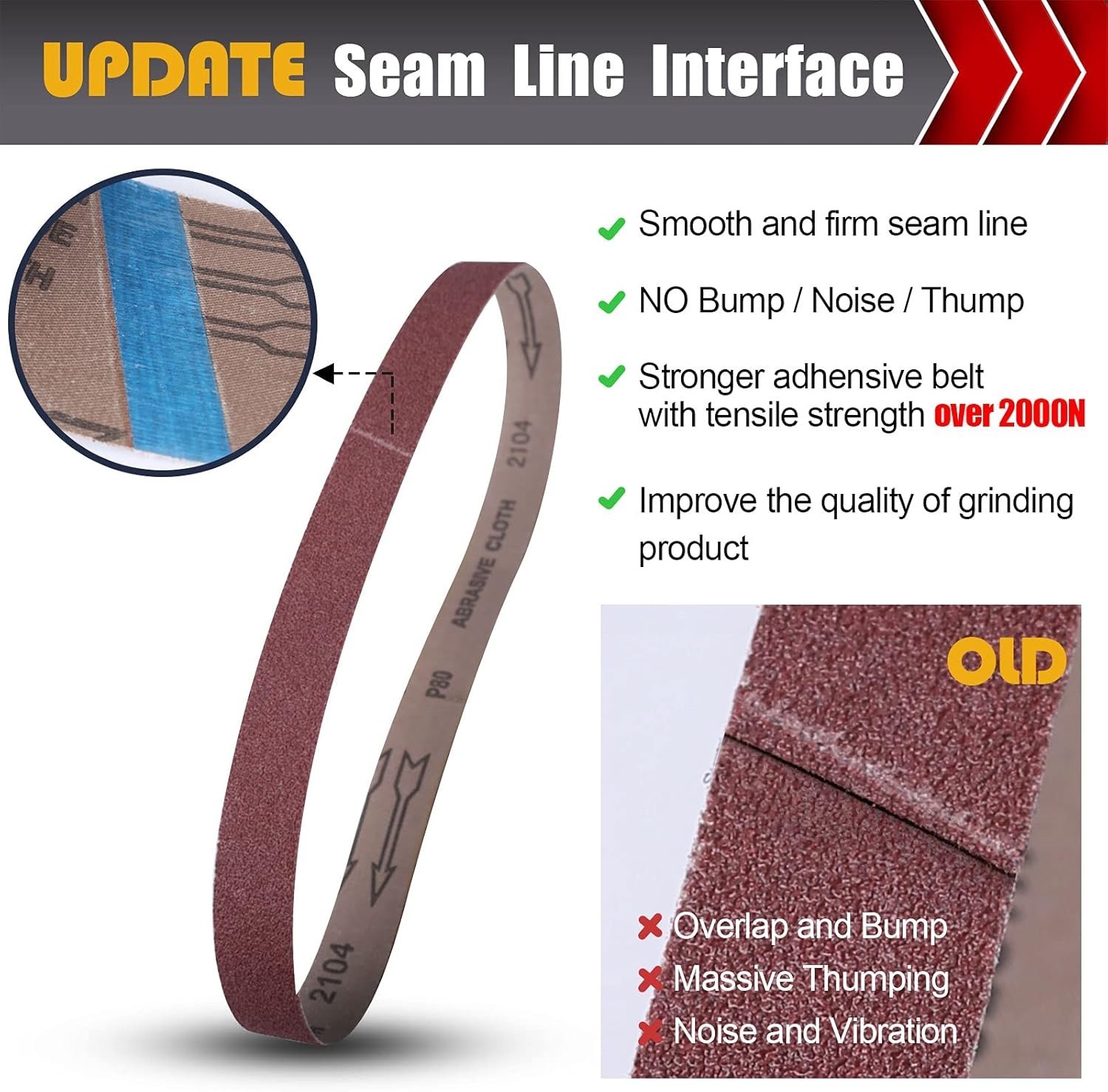 Versatile Aluminum Oxide Sanding Belts 1×30 Inch – 12PCS for Efficient Sanding