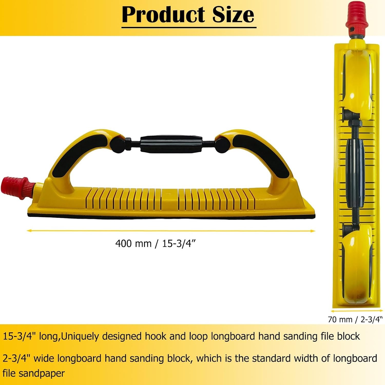 Dust Free Hand Sanding Block Longboard Adjustable Radius Flex for Woodwork