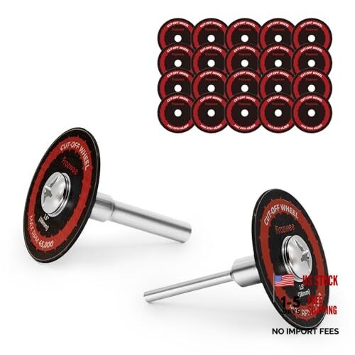 20 Pack 1.5″ Cut Off Wheels with 2 Shank(1/4″ Mandrel+1/8″ 1.5″20Pcs