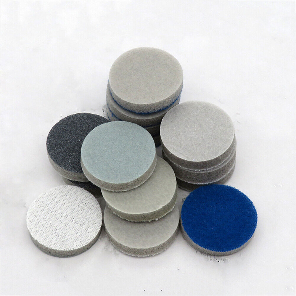 25mm Hook and Loop Foam Sanding Disc 1” Sponge Sandpaper Pads 300 – 3000 Grit