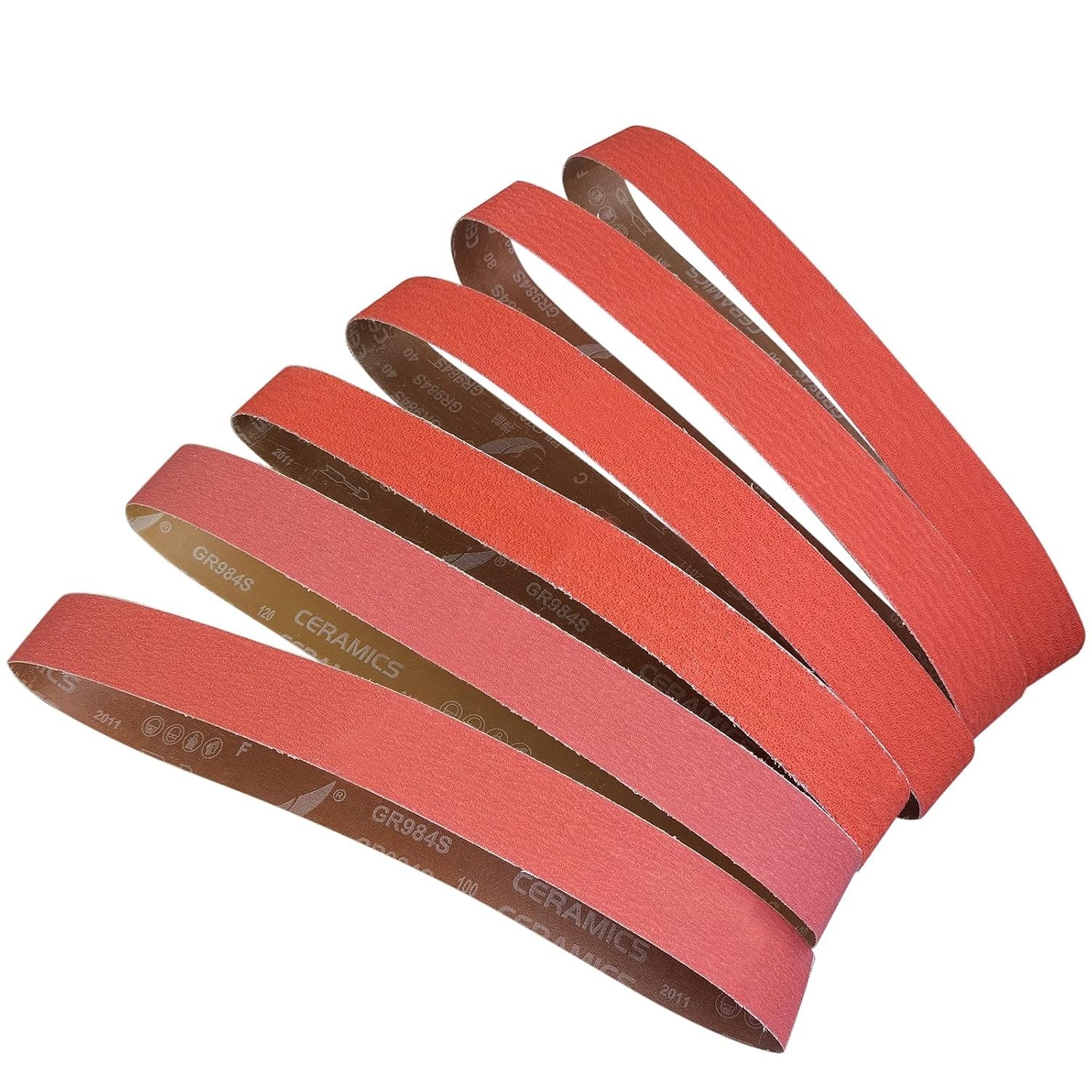 Durable 6-Pack 2″ x 42″ Ceramic Sanding Belts – Ideal for Tough Grinding Tasks