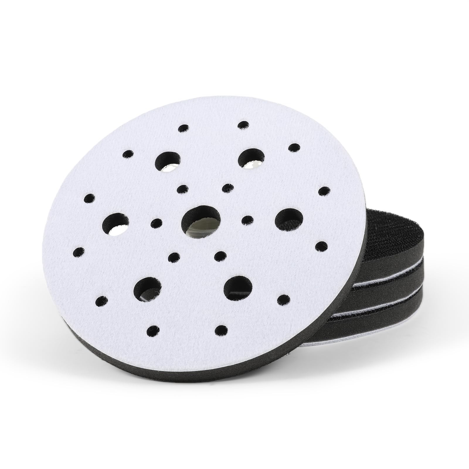4 Pack Interface Pads, 6 inch 25 Holes Hook & Loop Soft Sponge Cushion Buffer…