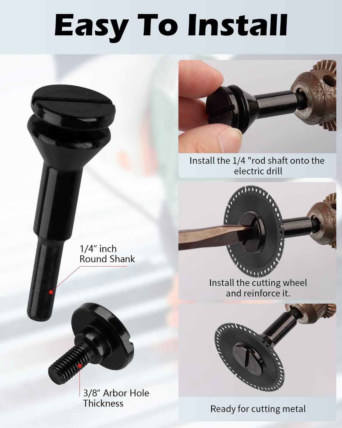 AOKLIT 2 Pack Die Grinder Cut Off Wheel Arbor 3/8″ & 1/4″