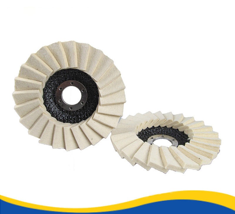 5″ Wool Felt Flap Disc Metal working Polishing Buffing Wheel For Angle Grinder