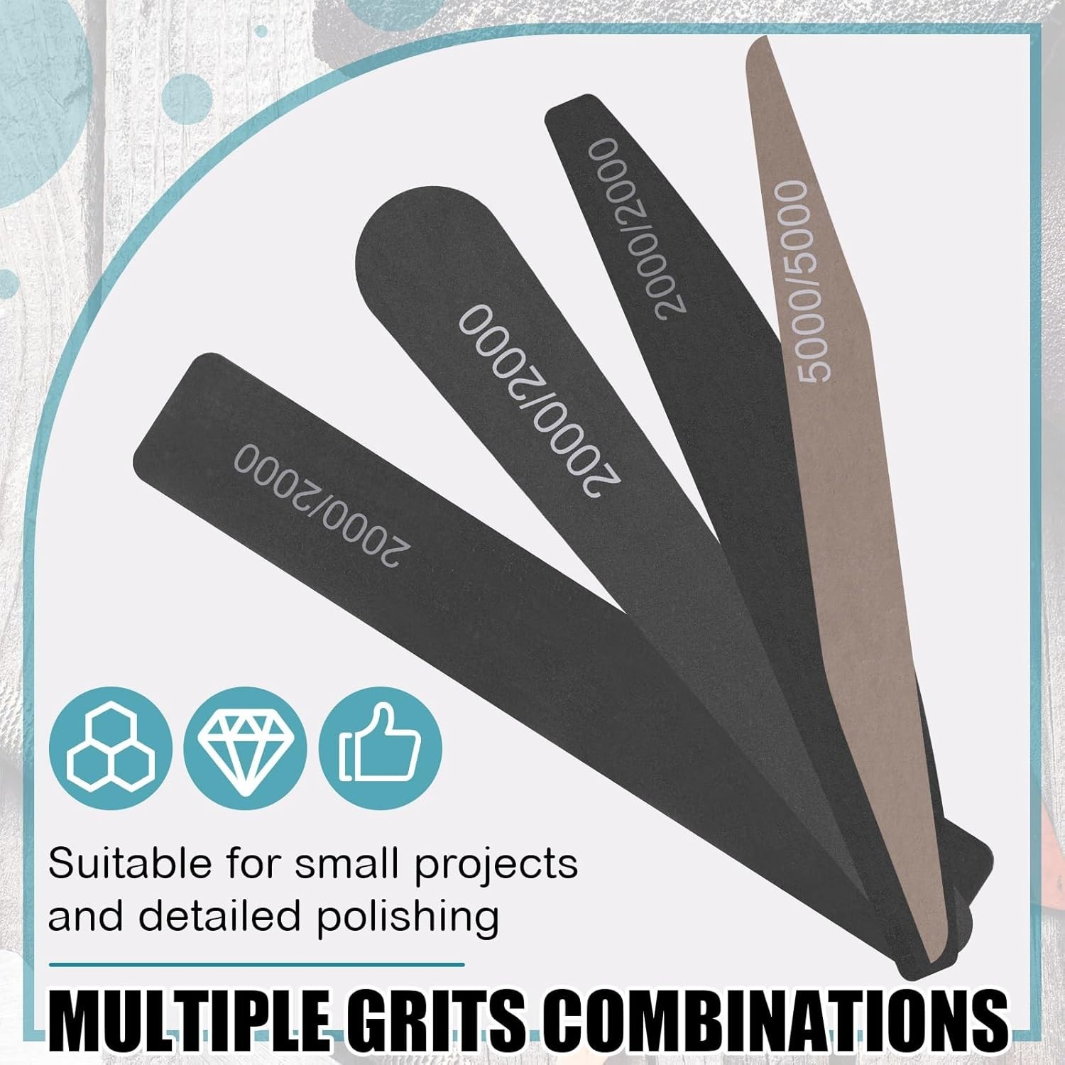 Sanding Sticks Set with Rotating Holder Polishing Sanding Twigs for Crafts