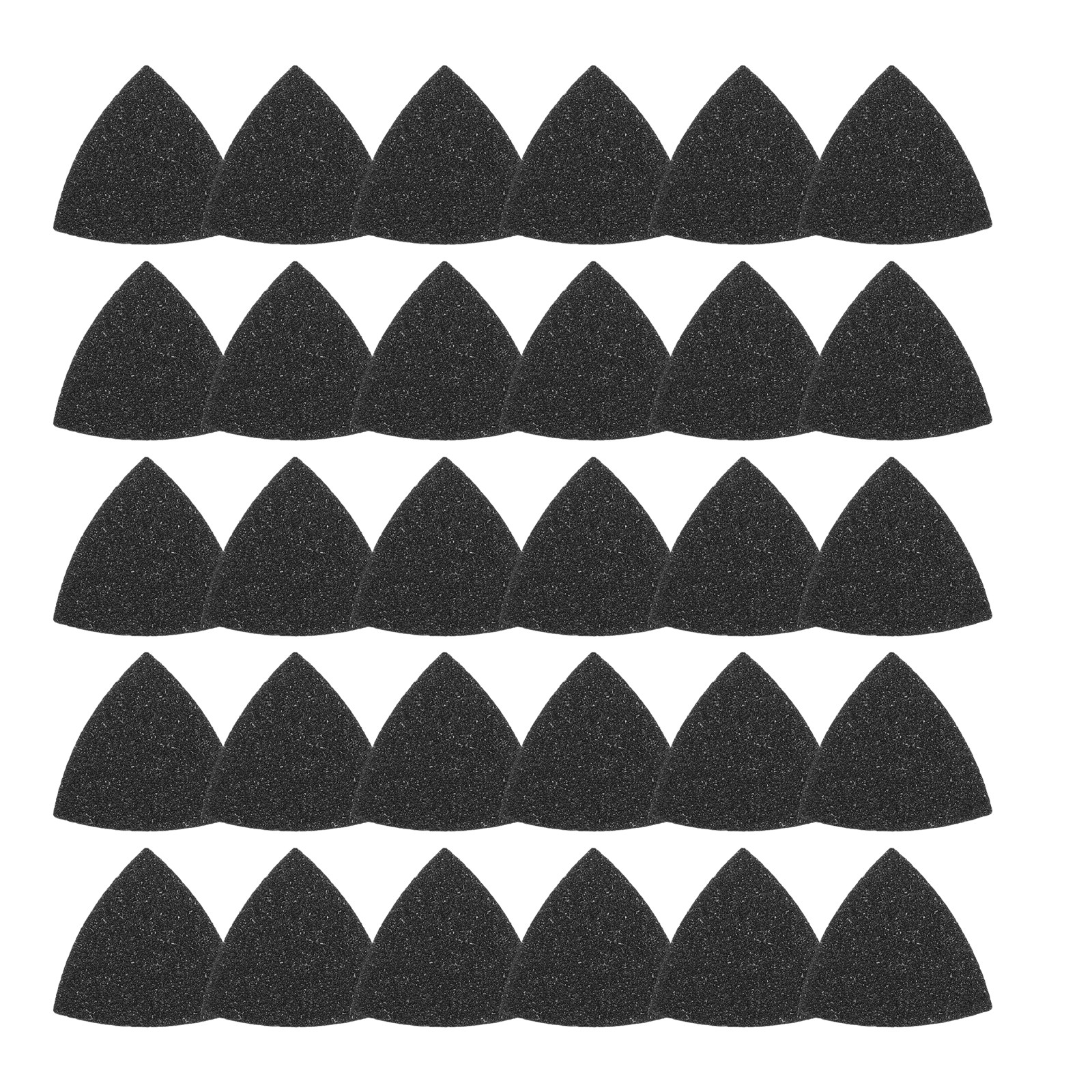30 Pcs Triangle Sandpaper, 3-1/8″, 60 Grit Aluminum Oxide Sanding Pads, Black