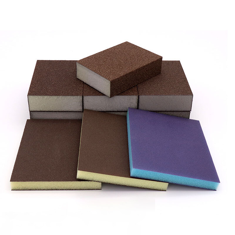 96mm*70mm*24mm Wet and Dry Sponge Sanding Block Polishing Sandpaper 60-600 Grit