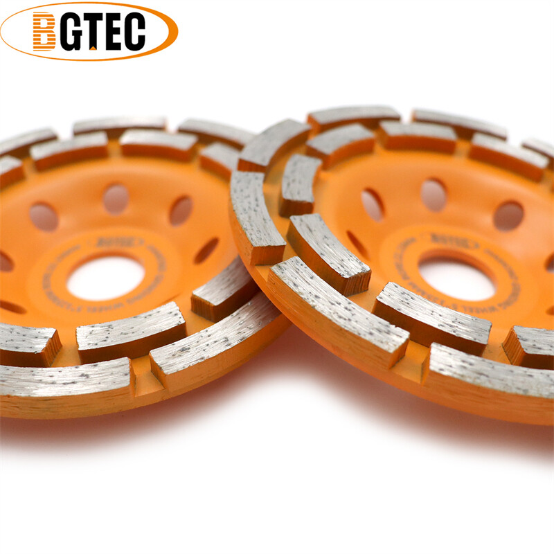 Diamond Row Grinding Cup Wheel Polishing Disc for Concrete Marble Granite 5 inch