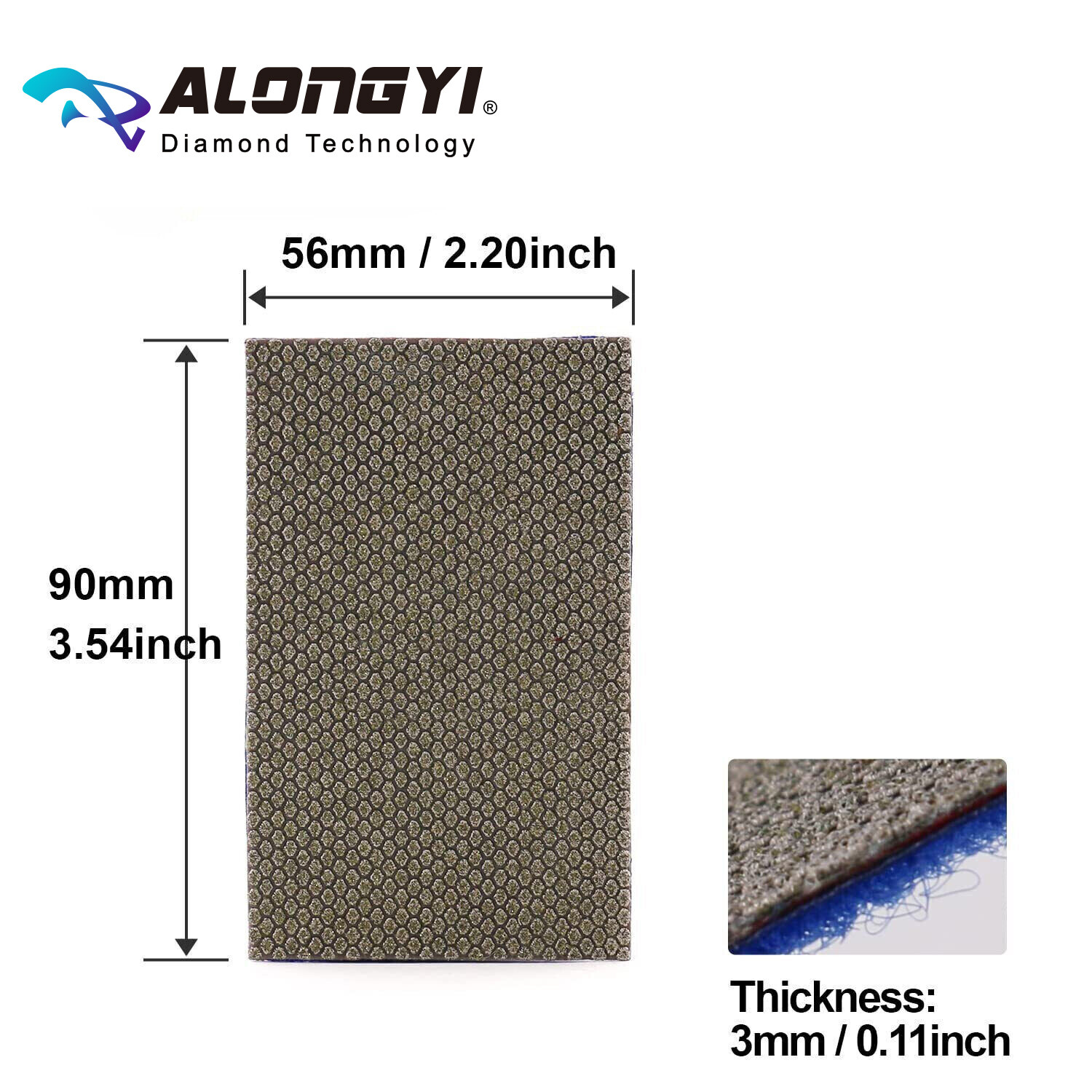 Diamond Abrasive Paper Sheets Diamond Sandpaper Nylon Back (1 Pcs)