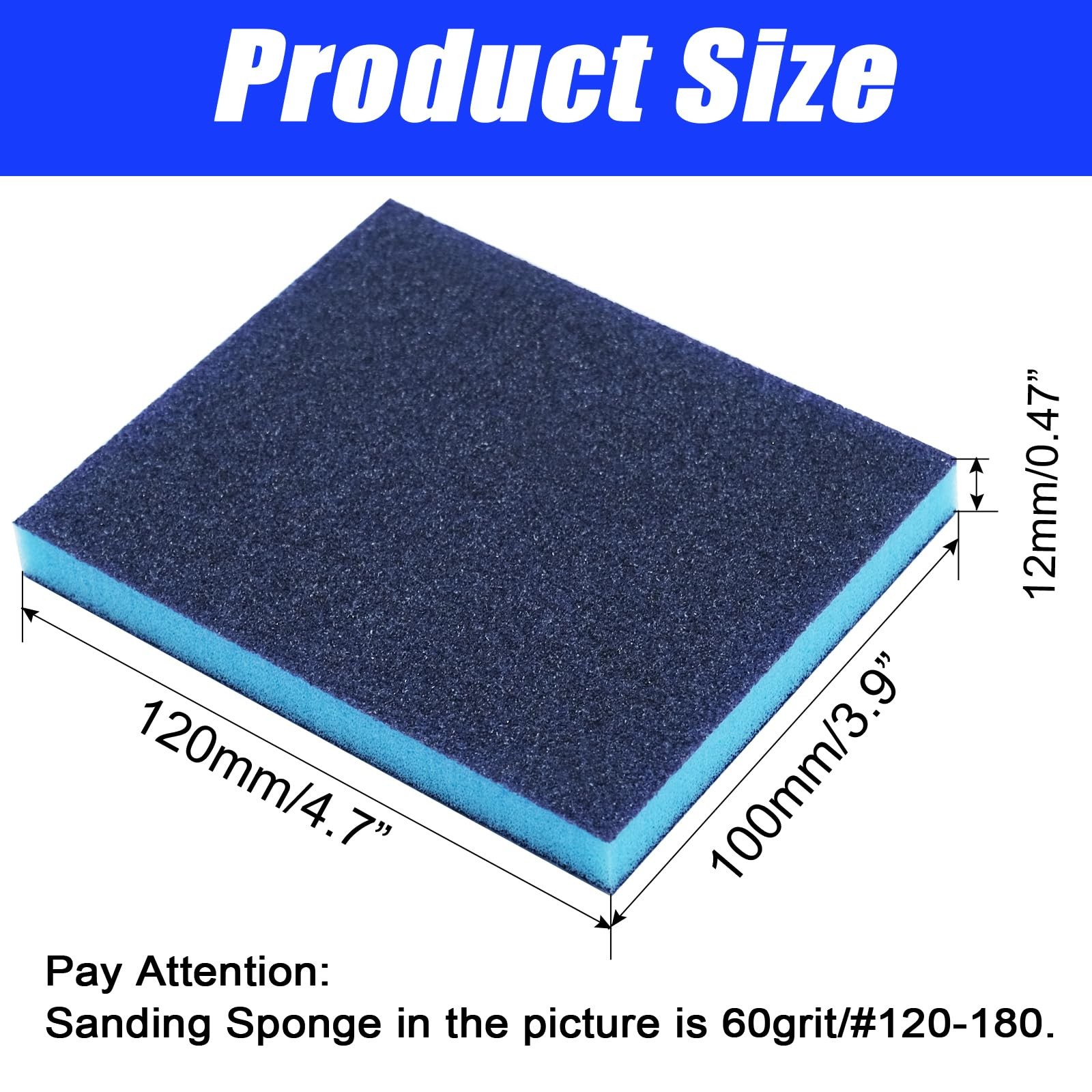 18PCS 60/100/120/220Grit Sanding Sponge Coarse/Medium/Fine Assortment kit, Sa…