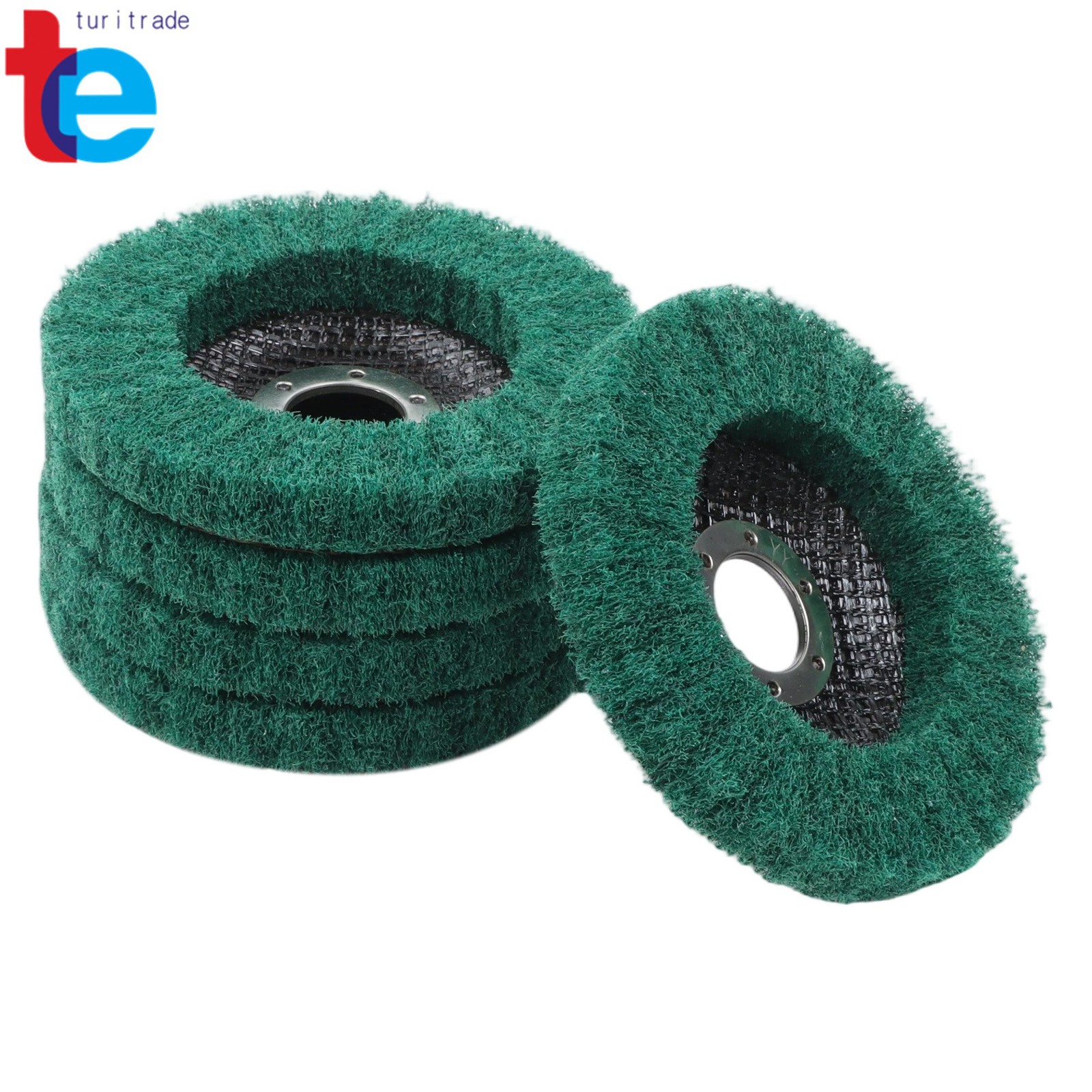 10 Pcs 4-1/2″ Scour Flap Discs 180/320 Grit – Paint & Rust Remover for Metal