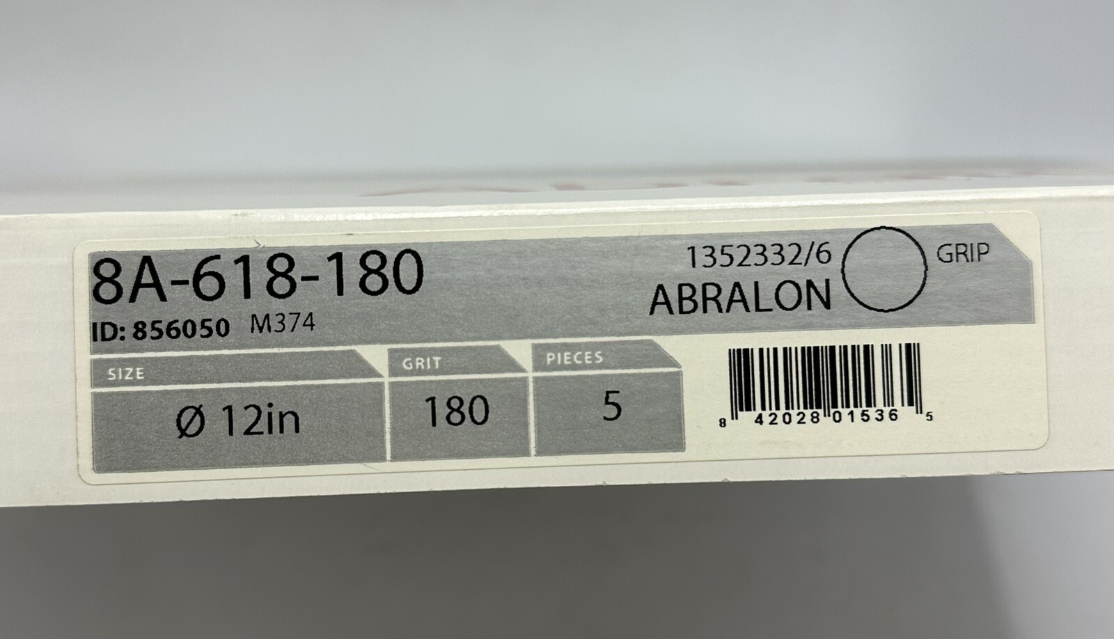 New Box of 5 MIRKA Abralon 12″ Foam Polishing Grip Discs ~ 8A-618-180 ~ (5454)