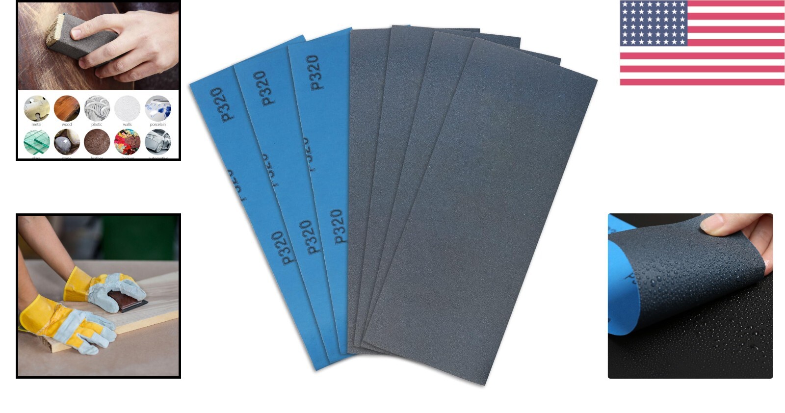Flexible 320 Grit Sanding Sheets – 45PCS, Ideal for Metal, Wood & Automotive