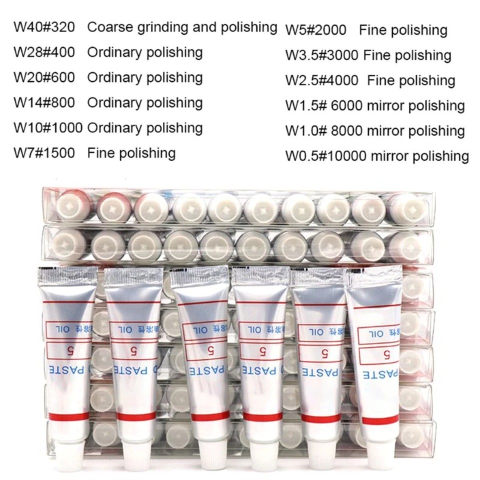 Diamond Abrasive Paste 320-10000 Grit Glass Metal Grinding Lapping Paste Oily D