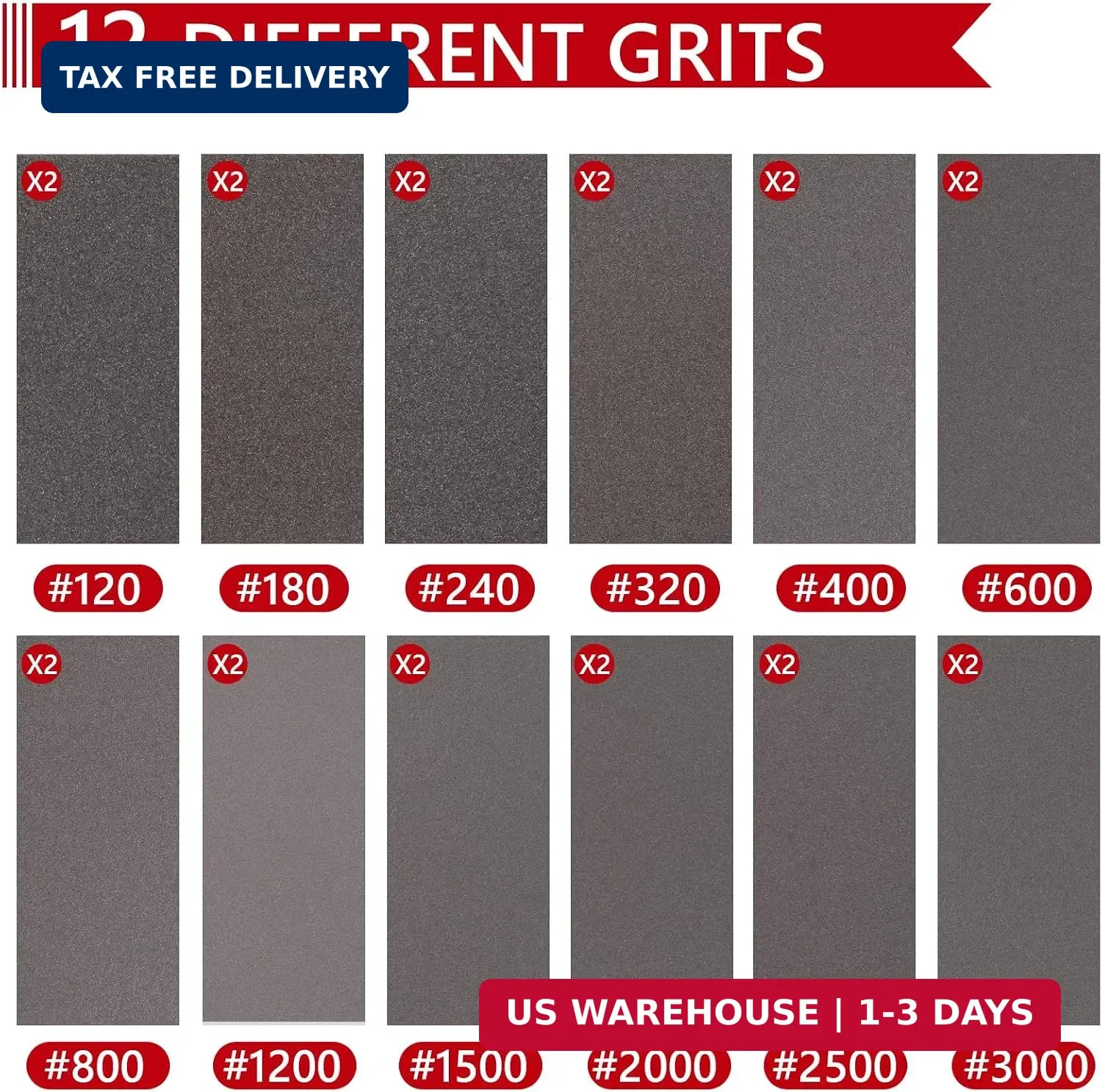 24PCS 3 x 4 Inch Sanding Sponge Set, 120-3000 Grit Soft Foam Hand Sander Block,