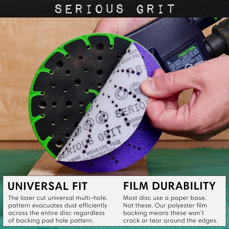 Ceramic Sanding Discs 6 Inch Multi-Hole Dust-Free Extra Fine Grits Set New