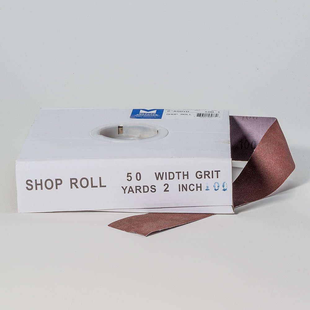 Mercer Industries 3821002″ x 50 Yards Shop Roll 100 Grit Sandpaper Roll Fix