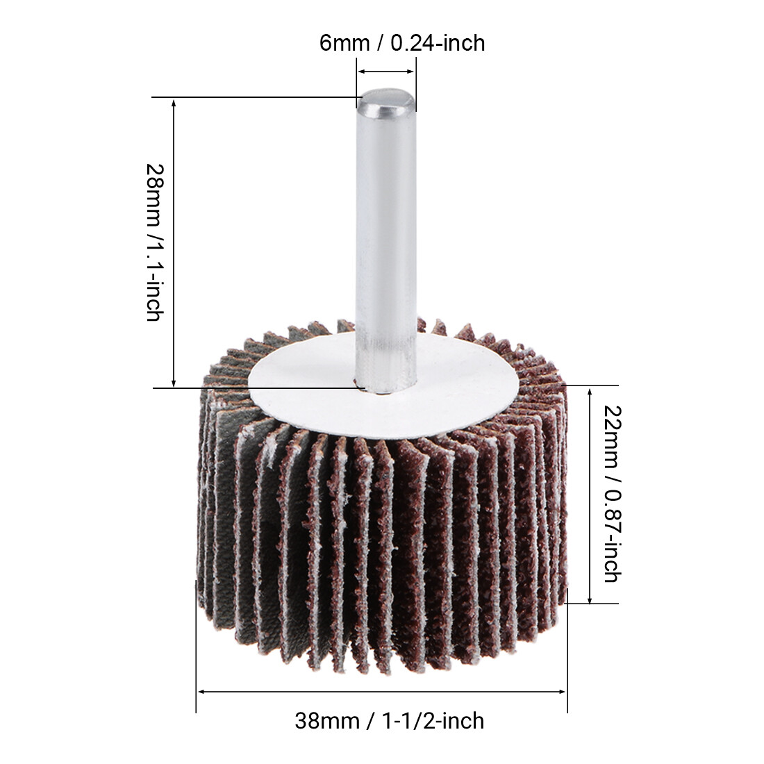 SATC 50PACK 1-1/2x1x1/4 Inch Flap Wheel Sander 40 Grit for Drill Mounted Sanding
