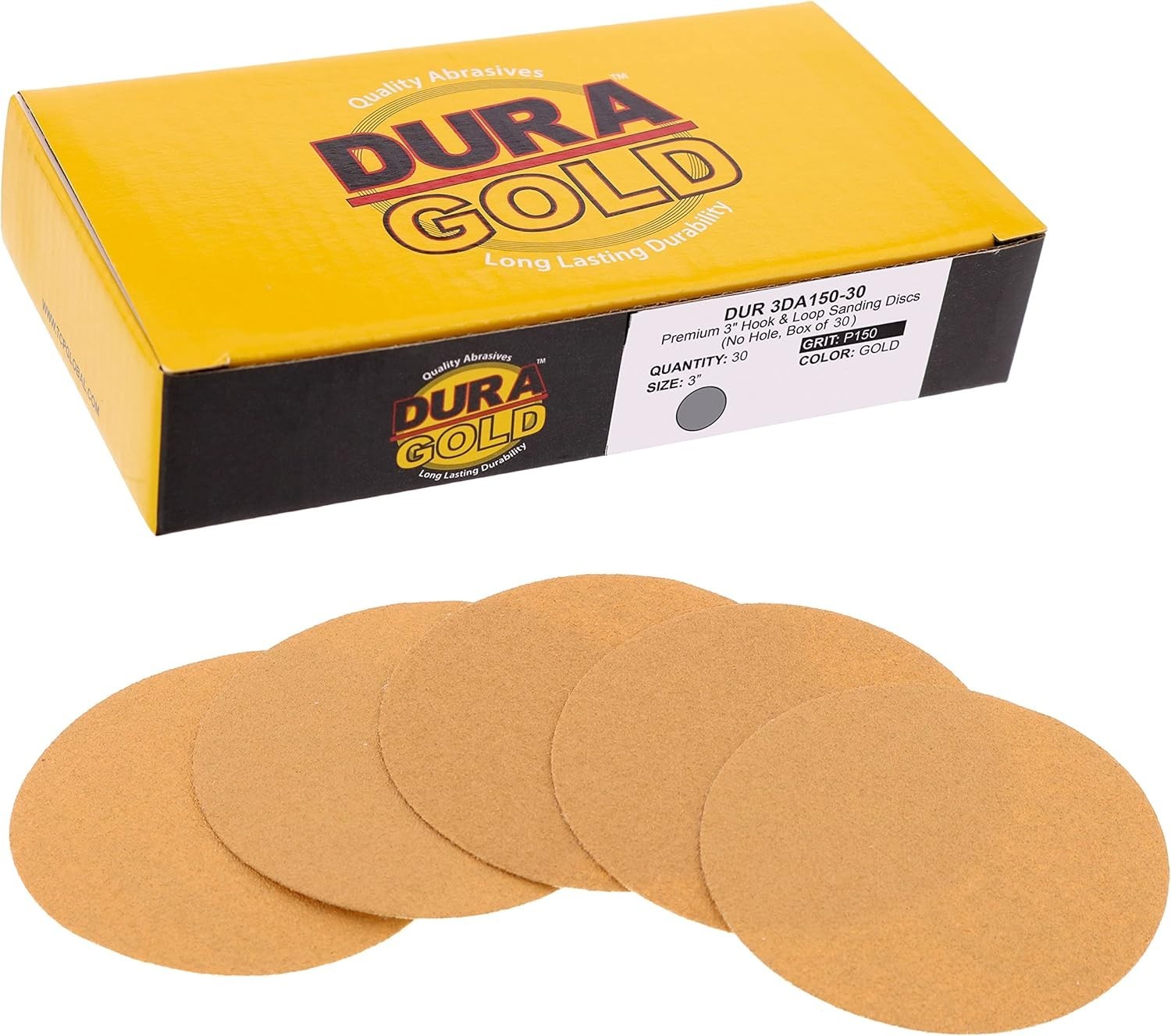 30 Pack 3″ 150 Grit Aluminum Oxide Sanding Discs for Wood & Metal