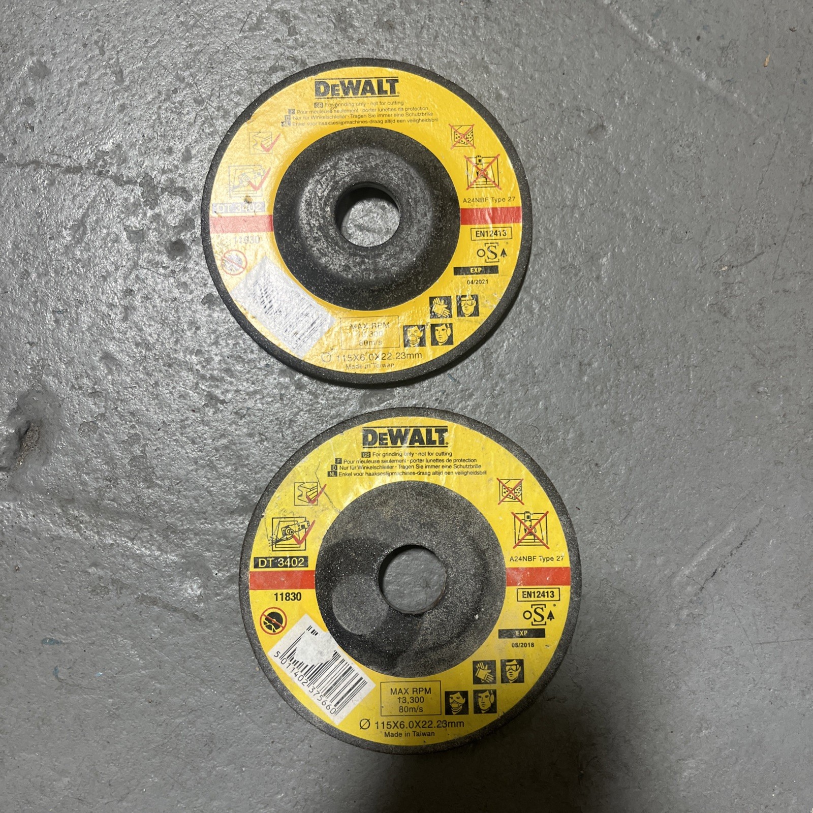 DEWALT DT3402 4.5 inch Grinding Wheel – 2 PACK
