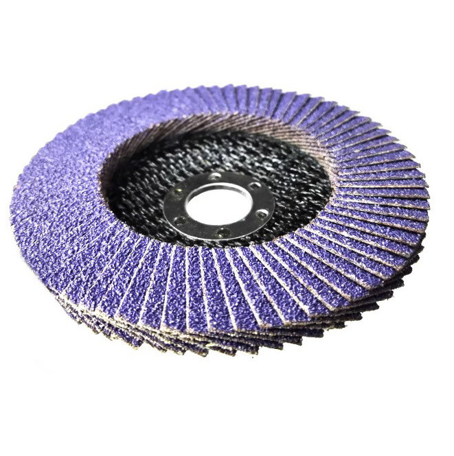 SATC 20PCS Flap Disc Purple Ceramic 4-1/2″x7/8″ 120Grit T29 115mm For Metal&Wood