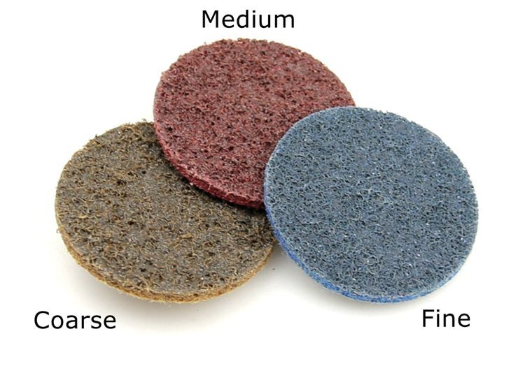 100 Pcs 3 in Scour Quick Change Sanding Disc Coarse to Fine Surface Conditioning