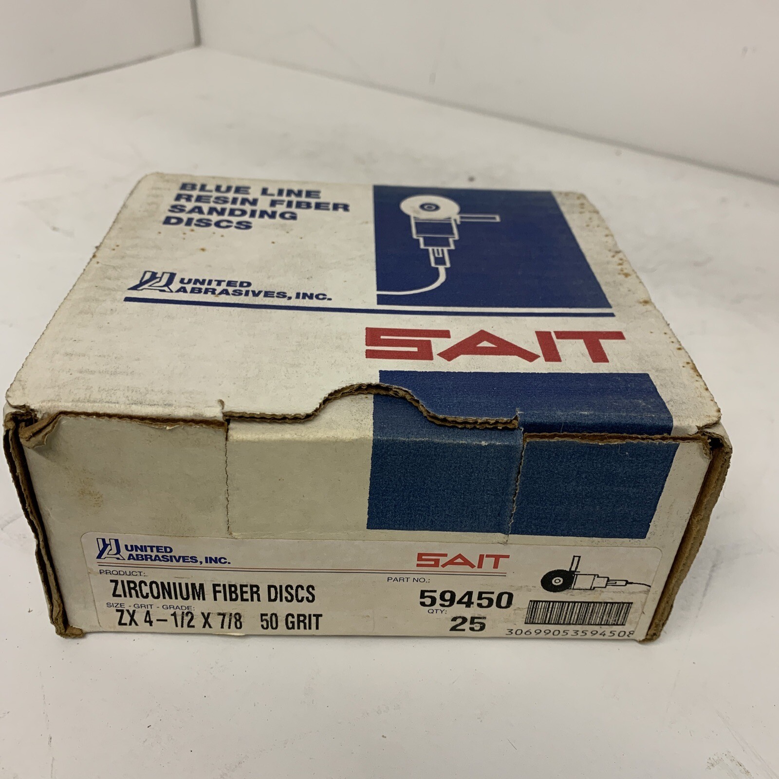 Sait 59450 (25pk) 4-1/2″ x 7/8″ 50 Grit Zirconium Fiber Disc