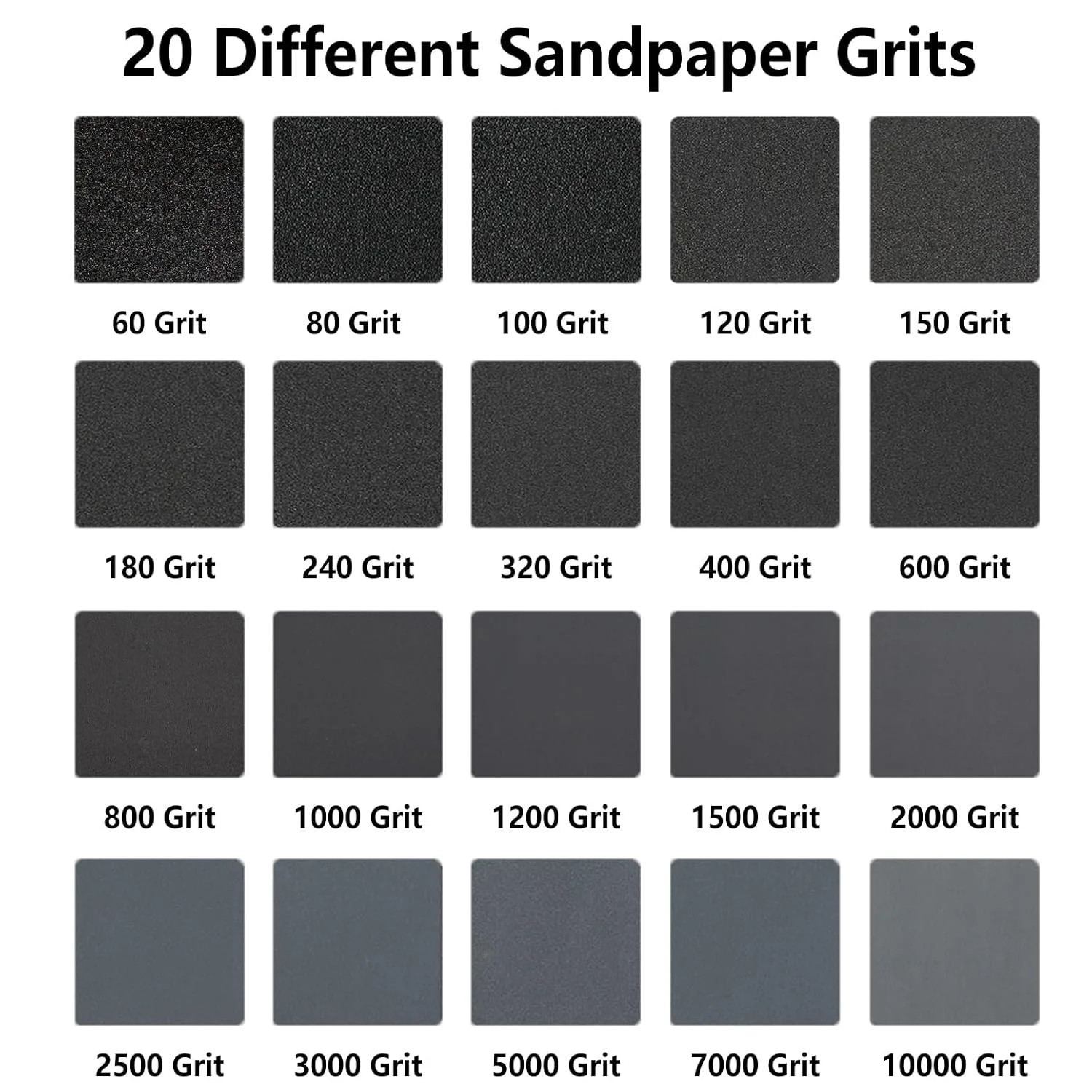 42PCS Sandpaper Assortment, 120 to 3000 Grit 9 x 3.6 Inch Wet Dry Sand Paper for