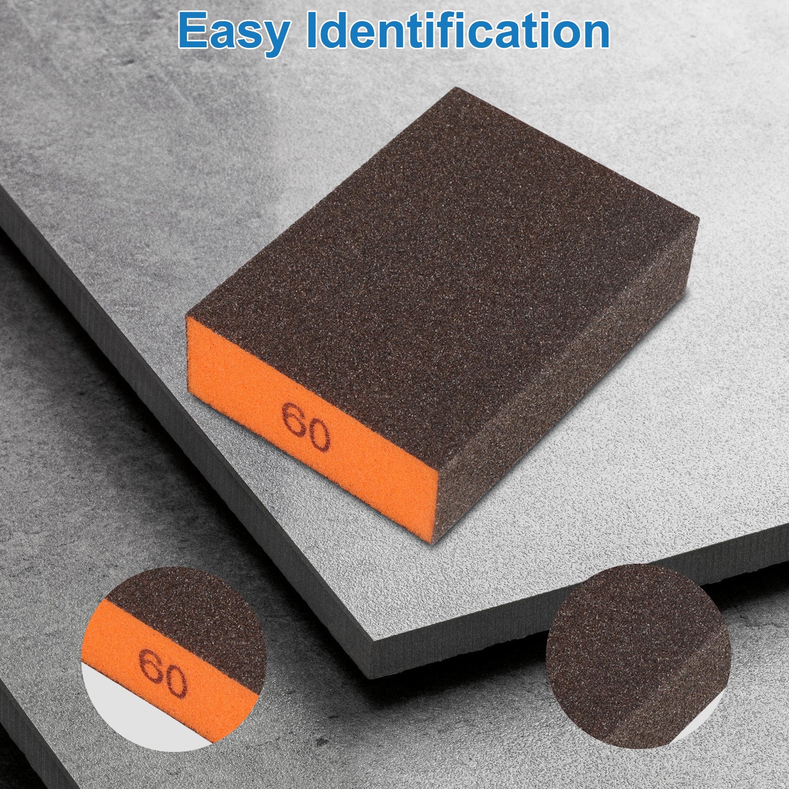 14xSanding Sponge Block Reusable Wet Dry Sanding Pads for Wood Metal Plastic DIY