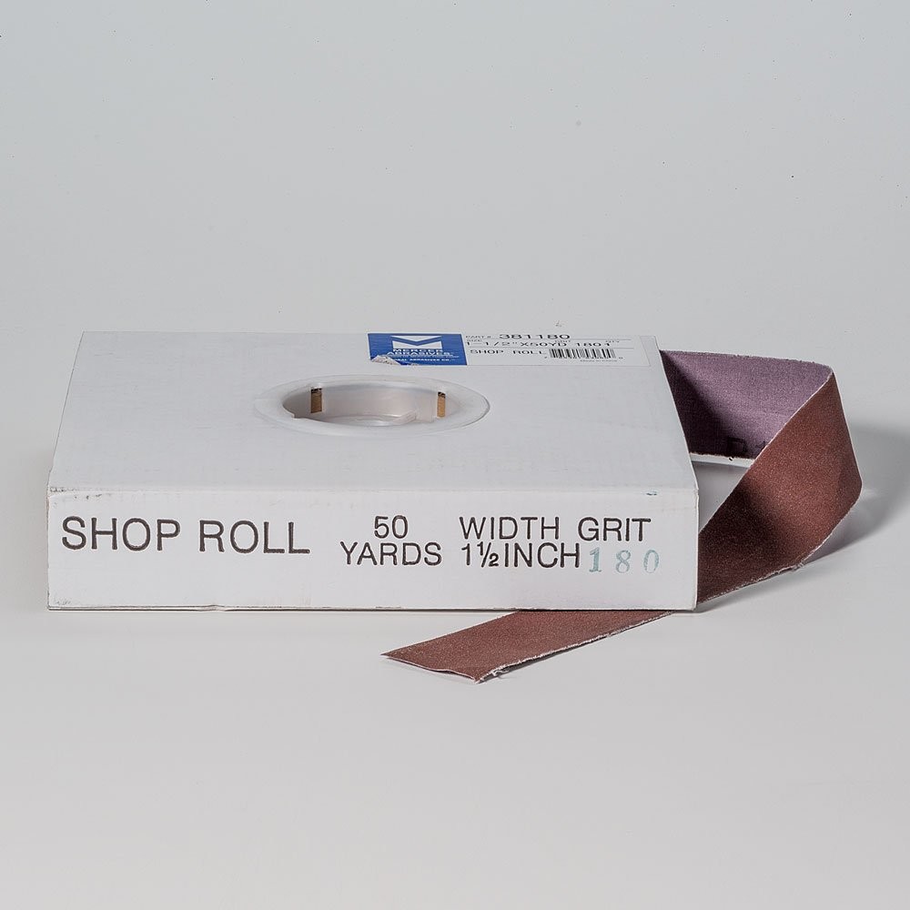 381180-1-1/2 x 50 yards Shop Roll, 180 Grit