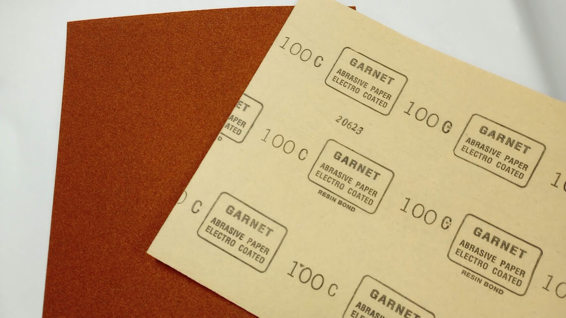 Garnet Sanding Sheet 100 Grit Heavy C Weight PACK of 10 SHEETS OPEN COAT
